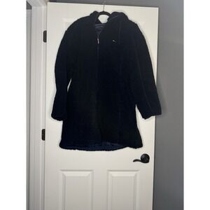 Tommy Hilfiger Sherpa Teddy Bear Car Coat Navy Xl W Attached Hood